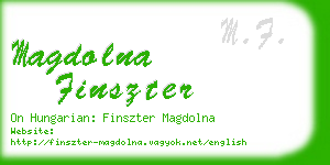 magdolna finszter business card